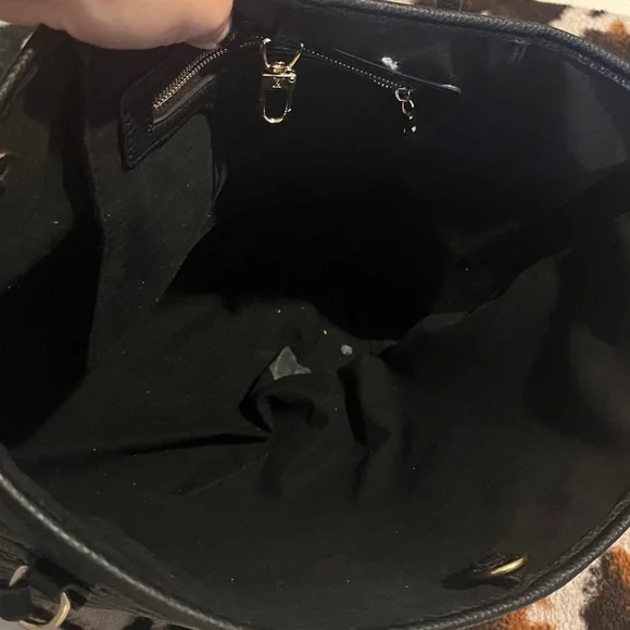 Black Embossed monogram Tote - Picture 3 of 6